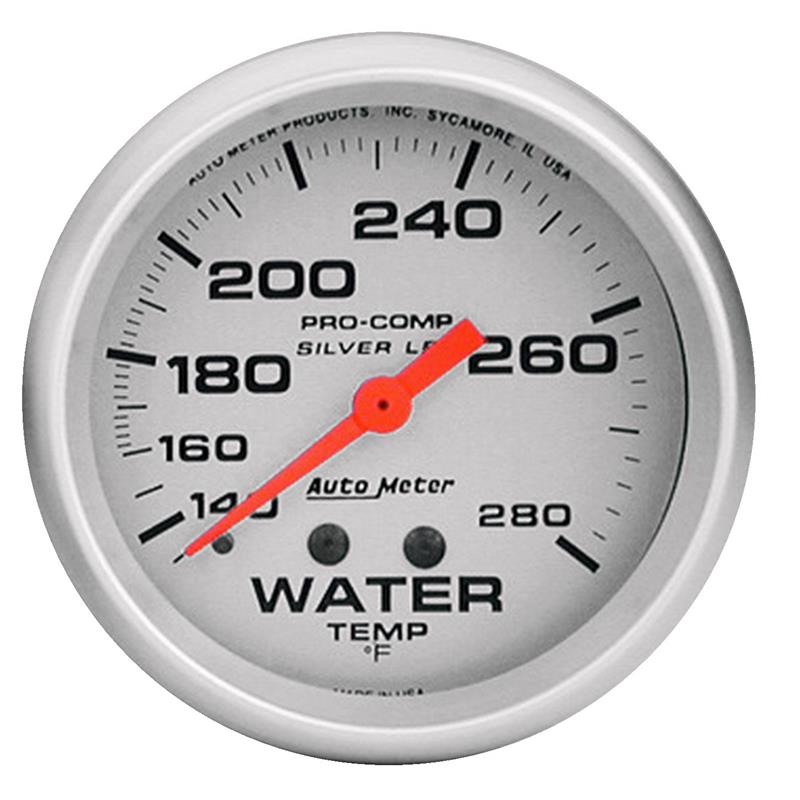 AutoMeter Gauge Water Temp 2-5/8in. 140-280 Deg. F Liquid Filled Mech Ultra-Lite