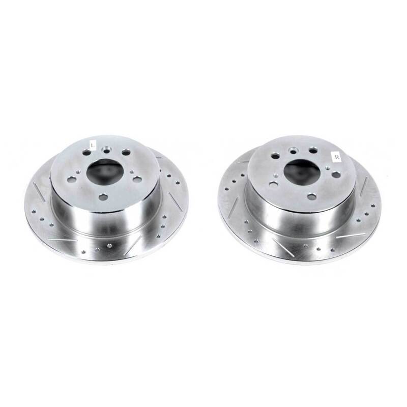 PowerStop Power Stop 13-18 Lexus ES300h Rear Evolution Drilled & Slotted Rotors - Pair