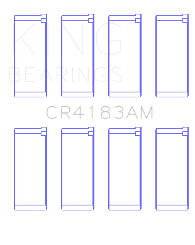 King Engine Bearings Chrysler/Mitsubishi 122ci 2.0L (Size 1.0) Rod Bearing Set