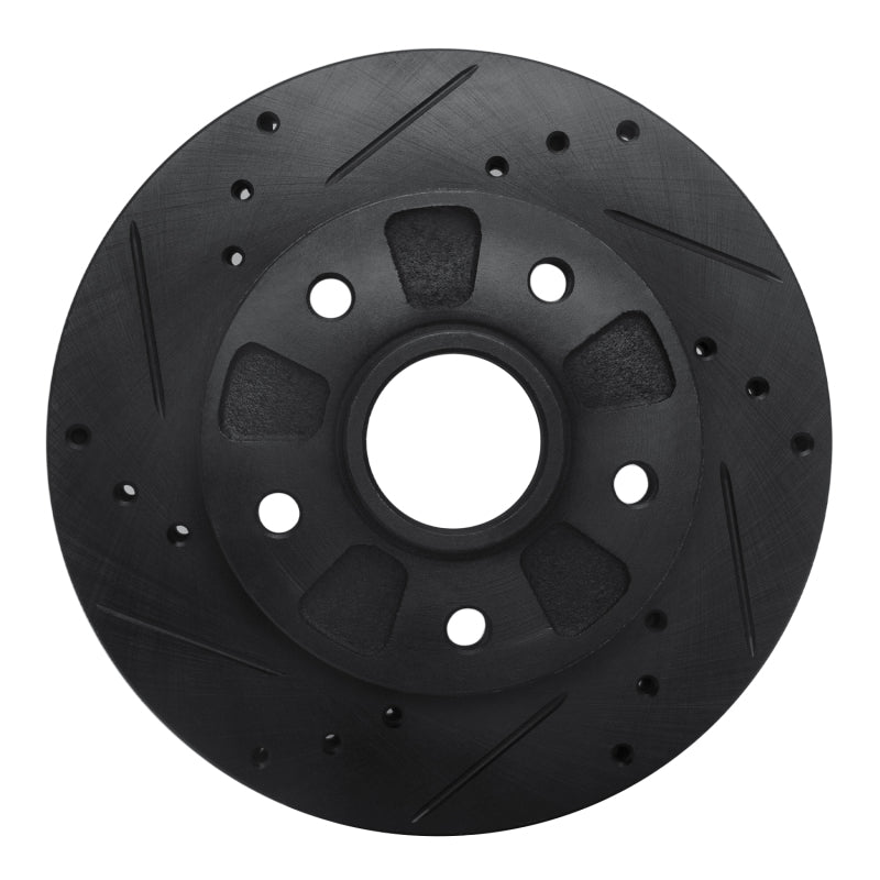 R1 Concepts R1 88-91 Mazda 929 Front Left Drilled & Slotted Black Brake Rotor