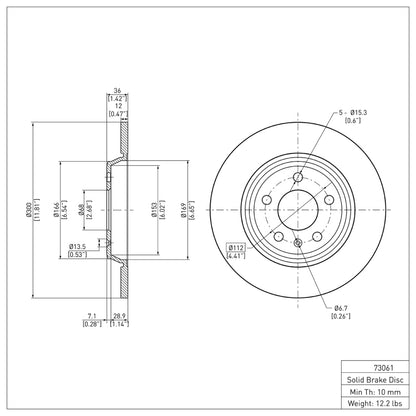 DFC 08-25 Audi A4 (Mexico) Rear GeoSPEC Coated Rotor