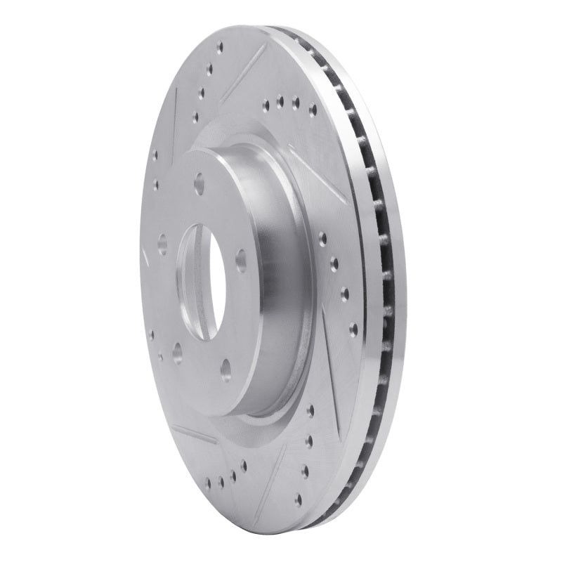 R1 Concepts R1 07-13 Nissan Altima Front Left Drilled & Slotted Silver Brake Rotor