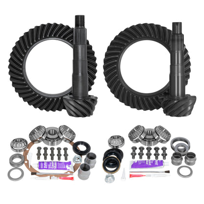 Yukon Gear & Axle Yukon Gear Ring & Pinion Gear Kit Front & Rear for Toyota 8/8IFS Diff (A/T w/o E-Locker) 4.56 Ratio