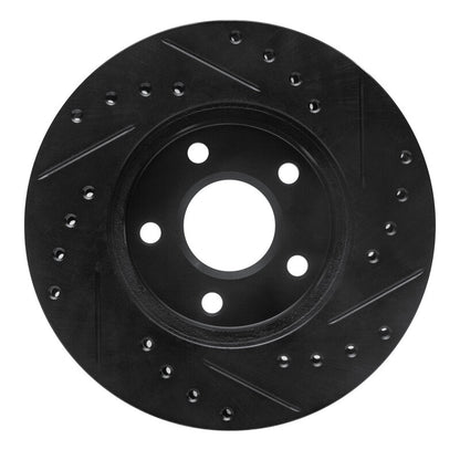 R1 Concepts R1 80-89 Buick SKYLARK Front Left Drilled & Slotted Black Brake Rotor