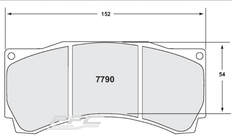 PFC 7790.333.18.44 FRONT BRAKE PADS RACE 333 CMPD 18MM BMW M3 GT4 (AP RACING CP9660)