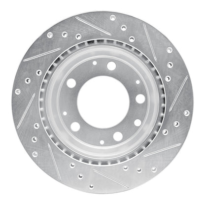 R1 Concepts R1 69-83 Porsche 911 Rear Left Drilled & Slotted Silver Brake Rotor