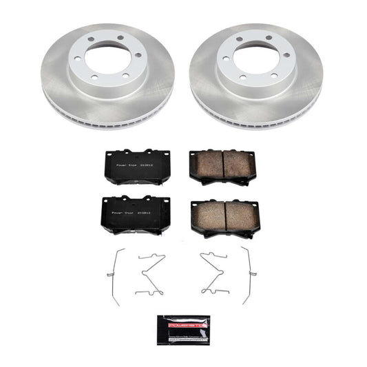 PowerStop Power Stop 00-02 Toyota Tundra Front Semi-Coated Rotor Kit