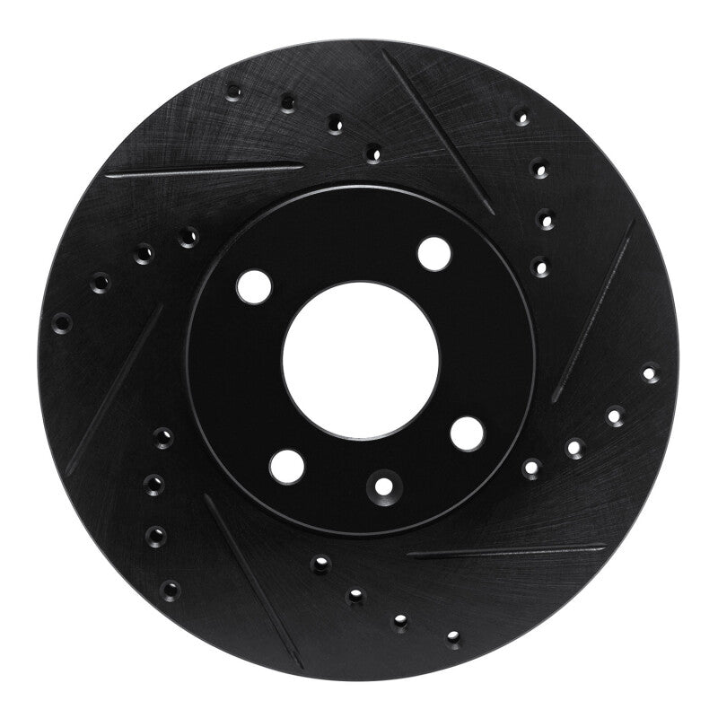 R1 Concepts R1 16-22 Chevrolet SPARK (USA/Canada) Front Right Drilled & Slotted Black Brake Rotor