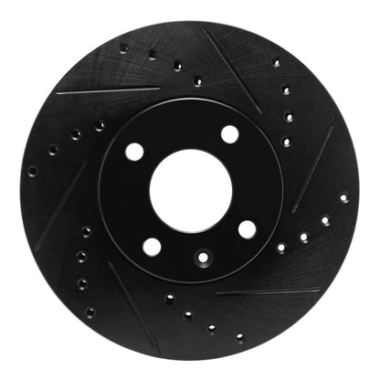 R1 Concepts R1 16-22 Chevrolet SPARK (USA/Canada) Front Right Drilled & Slotted Black Brake Rotor