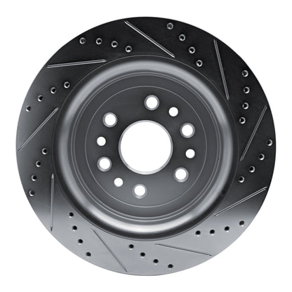 R1 Concepts R1 21-25 Jeep Grand Wagoneer L Rear Left Drilled & Slotted Silver Brake Rotor