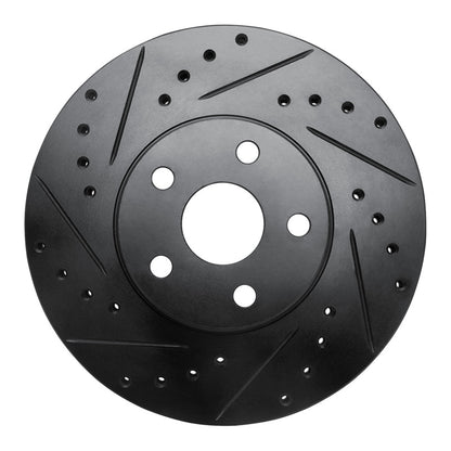 R1 Concepts R1 87-91 Lexus ES250 Front Left Drilled & Slotted Black Brake Rotor