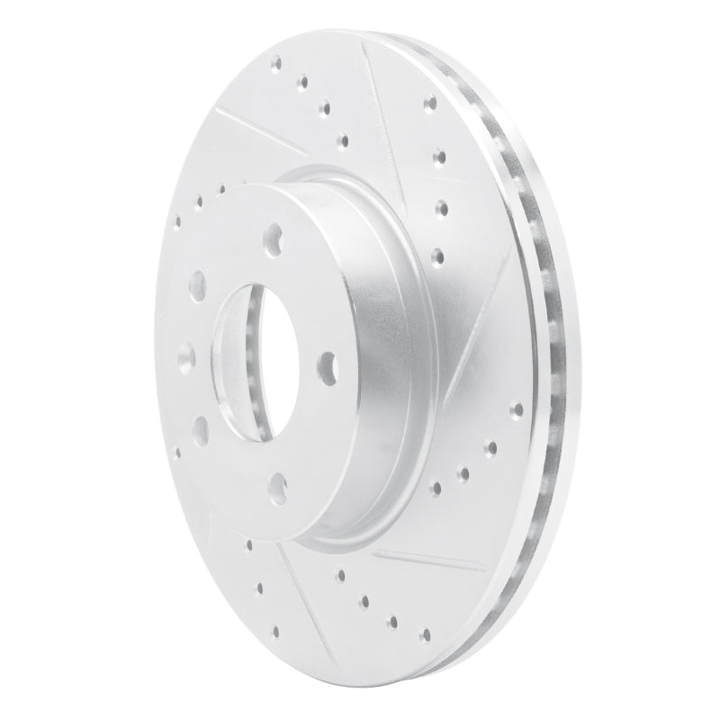 R1 Concepts R1 13-25 Cadillac ATS Front Right Drilled & Slotted Silver Brake Rotor