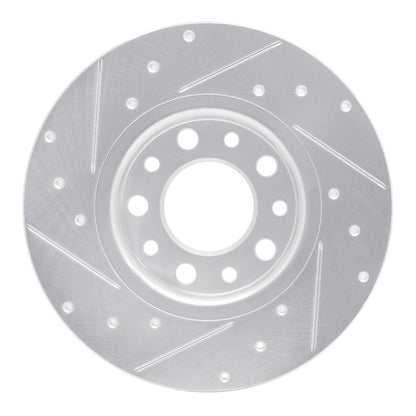 R1 Concepts R1 14-22 Chrysler 200 Rear Right Drilled & Slotted Silver Brake Rotor