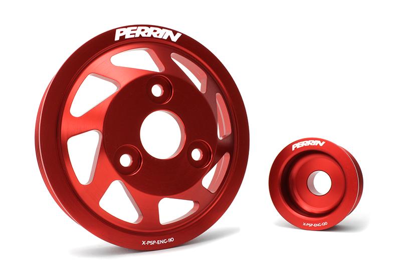 Perrin Performance PERRIN 15-21 Subaru WRX / 18-20 Crosstrek / 14-18 FXT Lightweight Water Pump Pulley - Red