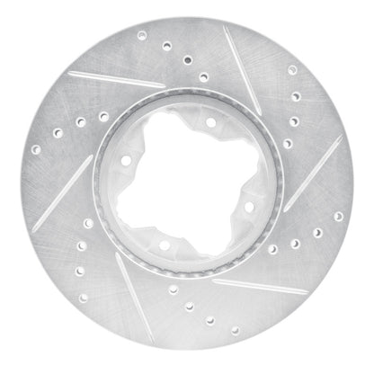 R1 Concepts R1 92-98 Acura Vigor Front Left Drilled & Slotted Silver Brake Rotor