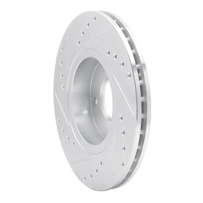 R1 Concepts R1 98-04 Ford CONTOUR Front Right Drilled & Slotted Silver Brake Rotor