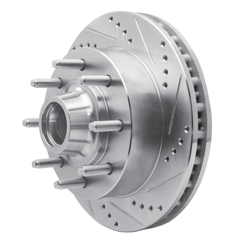 R1 Concepts R1 99-02 Ford F-250 2WD (Super Duty) Front Right Drilled & Slotted Silver Brake Rotor