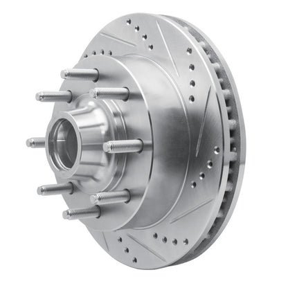 R1 Concepts R1 99-02 Ford F-250 2WD (Super Duty) Front Right Drilled & Slotted Silver Brake Rotor