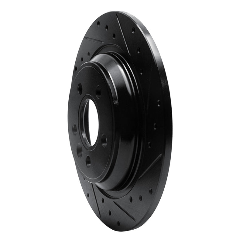 R1 Concepts R1 07-18 Volvo S60 Cross Country Rear Right Drilled & Slotted Black Brake Rotor