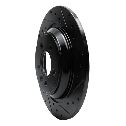 R1 Concepts R1 07-18 Volvo S60 Cross Country Rear Right Drilled & Slotted Black Brake Rotor