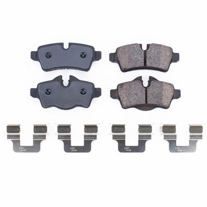 PowerStop Power Stop 07-15 Mini Cooper Rear Z17 Evolution Ceramic Brake Pads w/Hardware