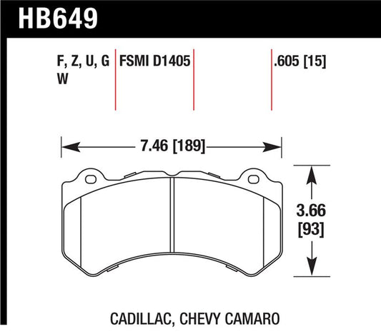 Hawk Performance Hawk 2008-2014 Cadillac CTS V HPS 5.0 Front Brake Pads