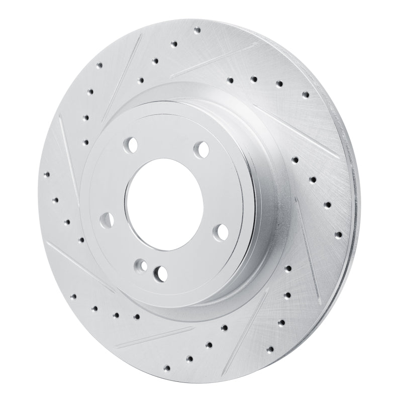 R1 Concepts R1 19-25 Mercedes-Benz G580 Rear Left Drilled & Slotted Silver Brake Rotor