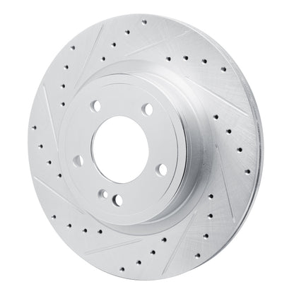 R1 Concepts R1 19-25 Mercedes-Benz G580 Rear Left Drilled & Slotted Silver Brake Rotor
