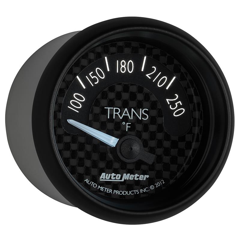 Autometer GT Series 52mm Short Sweep Electronic 100-250 Deg F Transmission Temperature