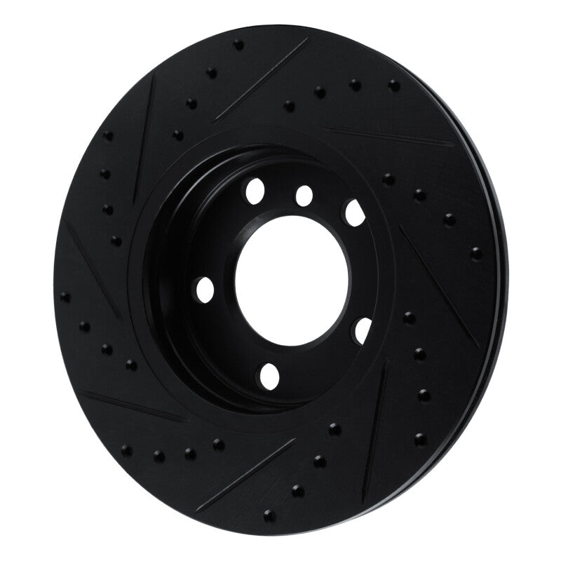 R1 Concepts R1 11-16 Mini Cooper Paceman Front Right Drilled & Slotted Black Brake Rotor