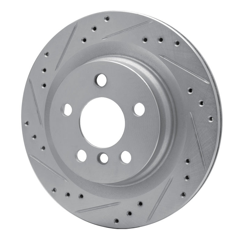 R1 Concepts R1 16-26 BMW 228I Gran Coupe Rear Left Drilled & Slotted Silver Brake Rotor