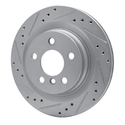 R1 Concepts R1 16-26 BMW 228I Gran Coupe Rear Left Drilled & Slotted Silver Brake Rotor