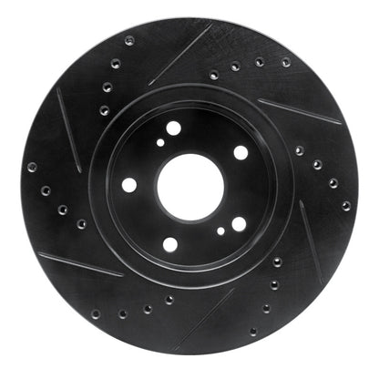 R1 Concepts R1 10-13 Suzuki Kizashi Front Right Drilled & Slotted Black Brake Rotor