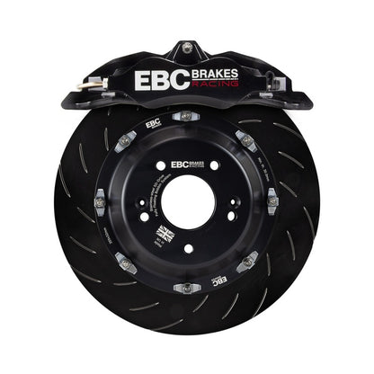 EBC Racing 12-17 Ford Fiesta ST (Mk7) Black Apollo-4 Calipers 330mm Rotors Front Big Brake Kit