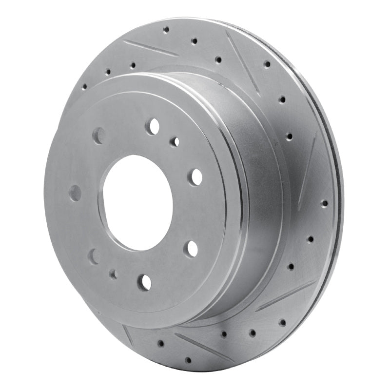 R1 Concepts R1 04-11 Ford F-150 RWD Rear Right Drilled & Slotted Silver Brake Rotor