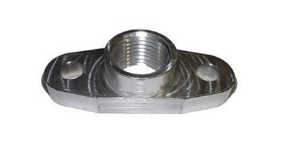 Torque Solution Billet Offset Oil Drain Flange w/ Integrated -10AN Flange: T3/T4 & PTE/Borg Turbo