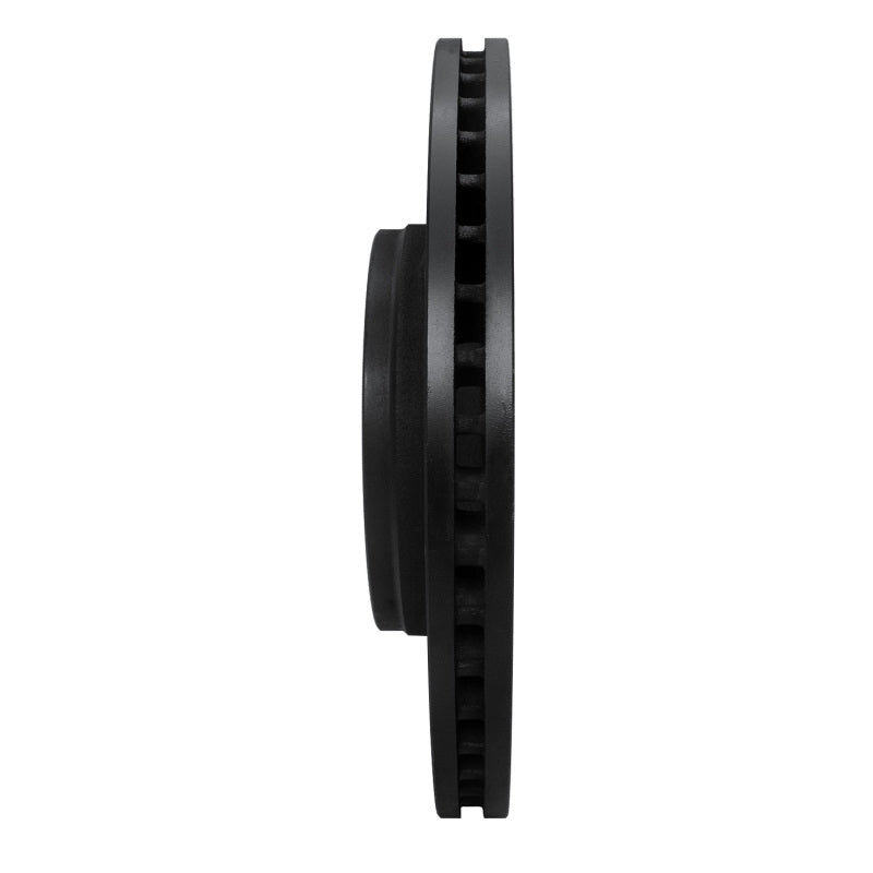 R1 Concepts R1 12-18 Jeep Wrangler Front Right Drilled & Slotted Black Brake Rotor