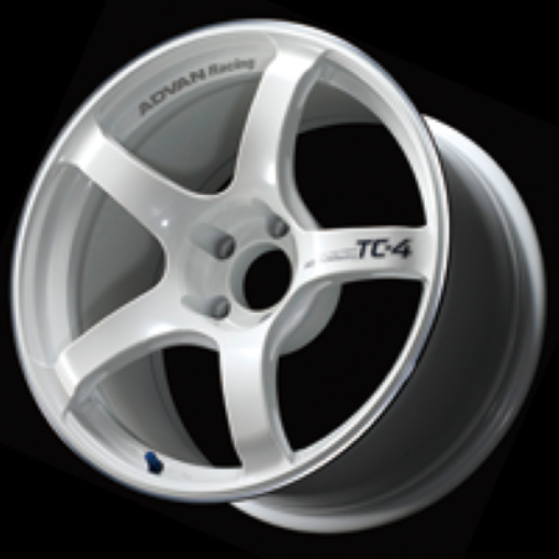 Advan TC4 17x7.5 +40 4x100 Racing White Metallic and Ring Wheel