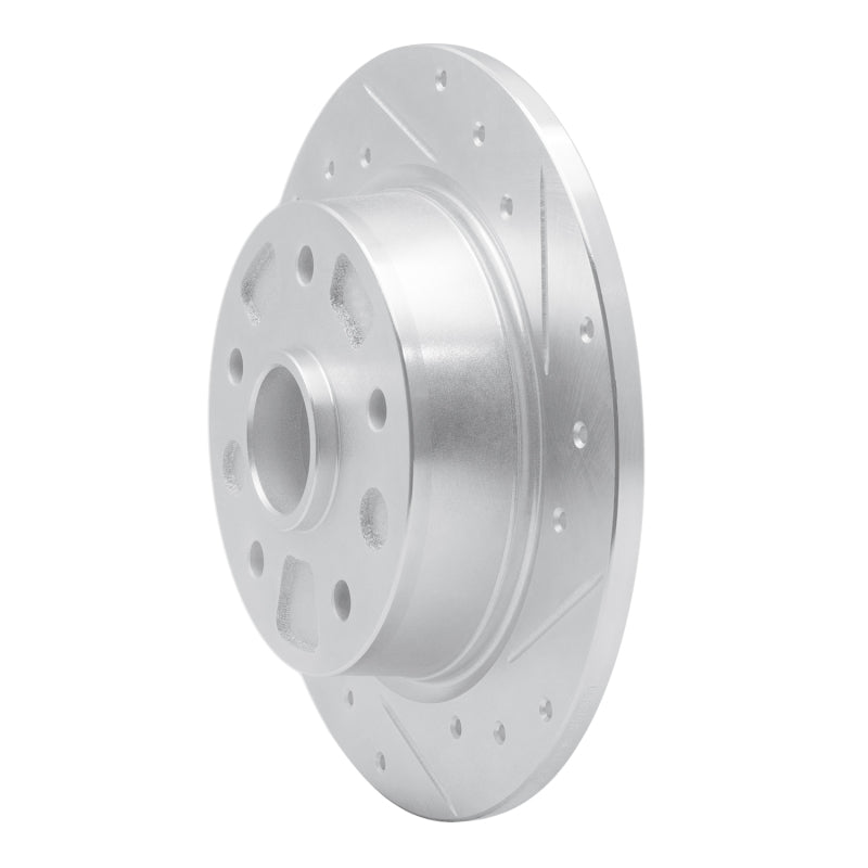 R1 Concepts R1 88-92 Ford Probe Rear Right Drilled & Slotted Silver Brake Rotor