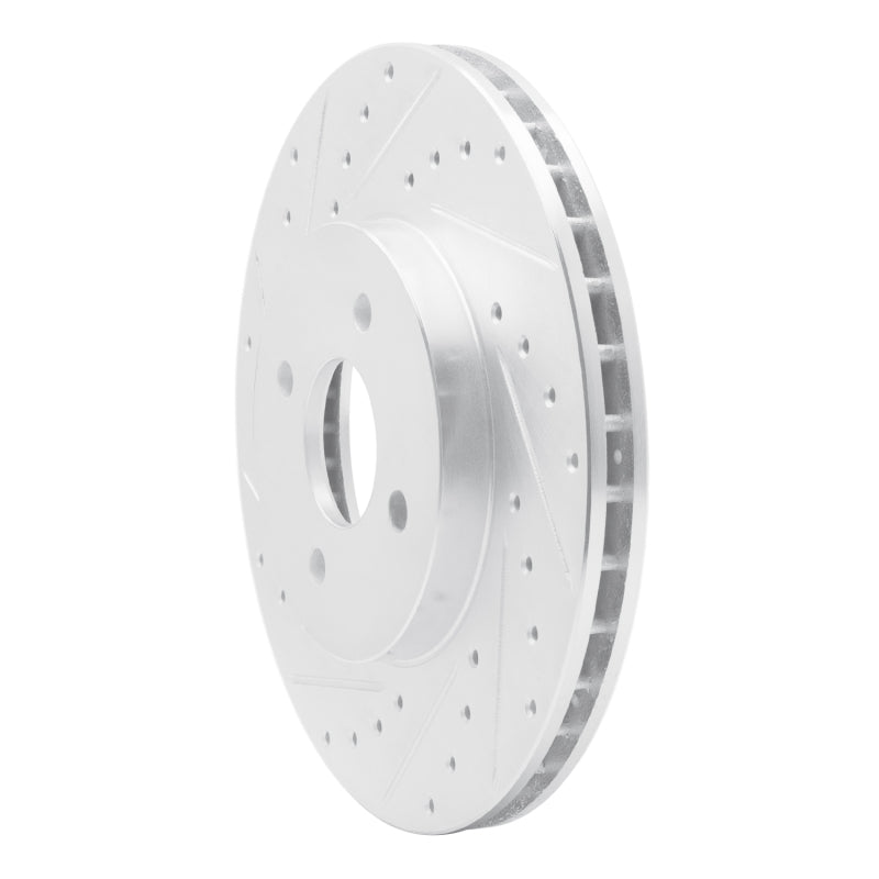 R1 Concepts R1 02-04 Ford Focus Front Left Drilled & Slotted Silver Brake Rotor