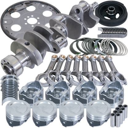 Eagle Chevy 350 1Pc 3.750in Crank 5.700in I-Beam Rod 4.000in Pistons 153 Tooth FP Balanced Assembly