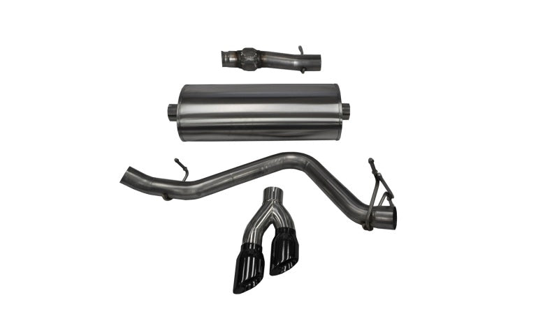 CORSA Performance Corsa 14-19 GMC Sierra/Chevy Silv 1500 Reg. Cab/Std. Bed 5.3L V8 Black Sport Single Side CB Exhaust