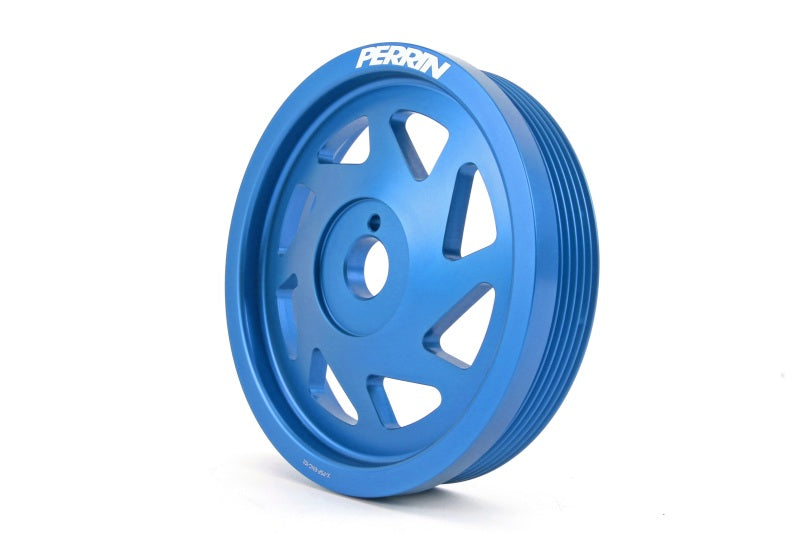 Perrin Performance PERRIN 15-18 Subaru WRX / 13-20 BRZ / 14-18 FXT / 13-16 Crosstrek Lightened Crank Pulley - Blue