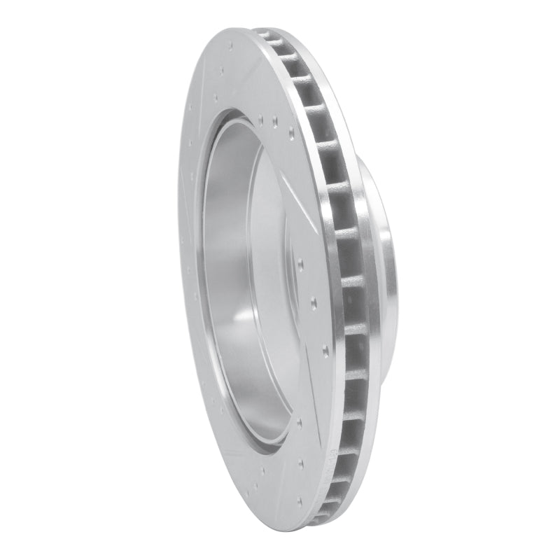 R1 Concepts R1 03-18 Audi Q7 Rear Right Drilled & Slotted Silver Brake Rotor