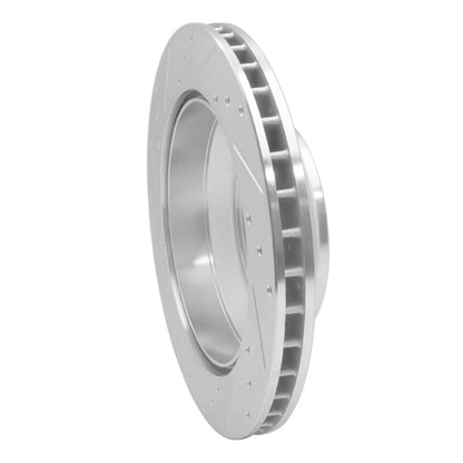 R1 Concepts R1 03-18 Audi Q7 Rear Right Drilled & Slotted Silver Brake Rotor