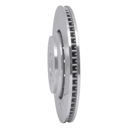 R1 Concepts R1 16-22 Acura ILX Front Right Drilled & Slotted Silver Brake Rotor
