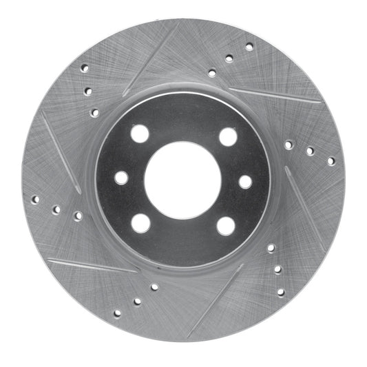 R1 Concepts R1 09-19 Dodge Vision (Mexico) Front Left Drilled & Slotted Silver Brake Rotor
