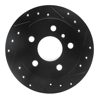 R1 Concepts R1 06-11 Mercedes-Benz B200 Rear Right Drilled & Slotted Black Brake Rotor