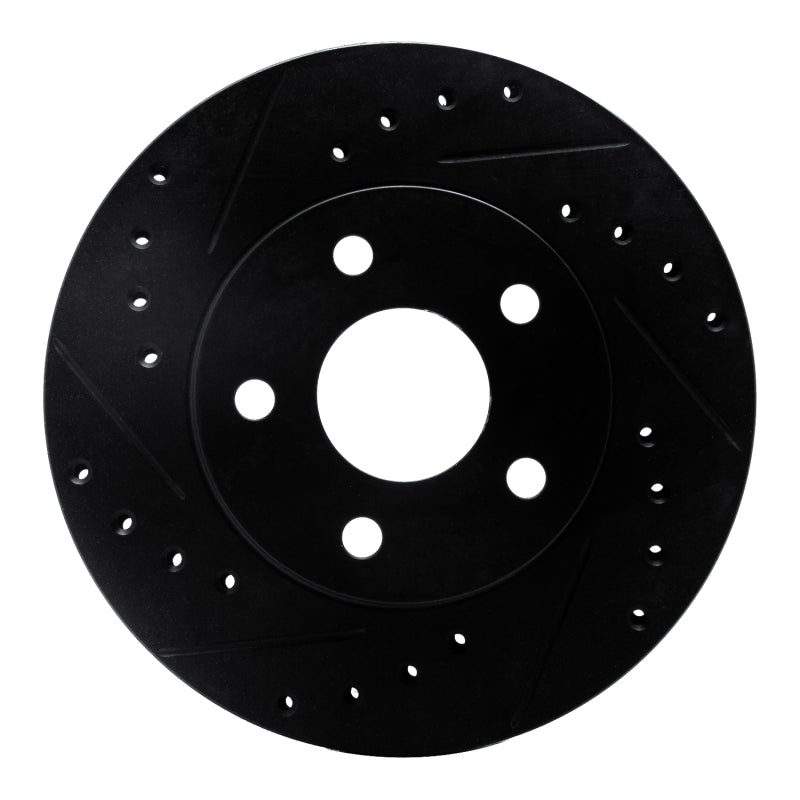 R1 Concepts R1 80-89 Buick SKYLARK Front Left Drilled & Slotted Black Brake Rotor