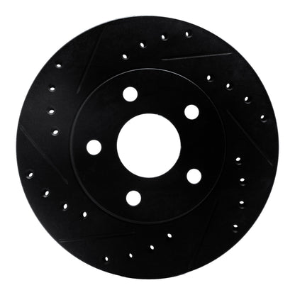 R1 Concepts R1 80-89 Buick SKYLARK Front Left Drilled & Slotted Black Brake Rotor